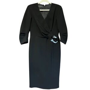Lafayette 148 New York Elegant Black Long Sleeve Dress